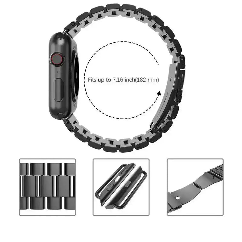 Stainless Steel Strap for the Apple Watch Ultra/Series 4–10 (38–49mm) (available in 15 colours) by Habicare
