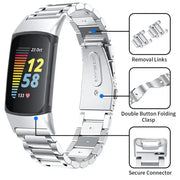 Stainless Steel Strap for the Fitbit Charge 5/6 Series (4 colours available) by Habicare