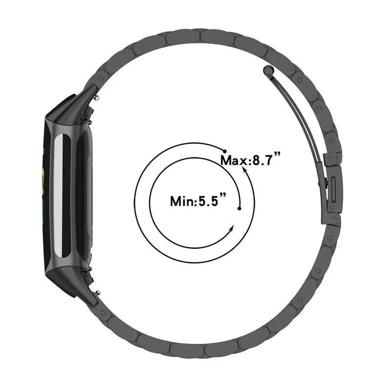 Stainless Steel Strap for the Fitbit Charge 5/6 Series (4 colours available) by Habicare