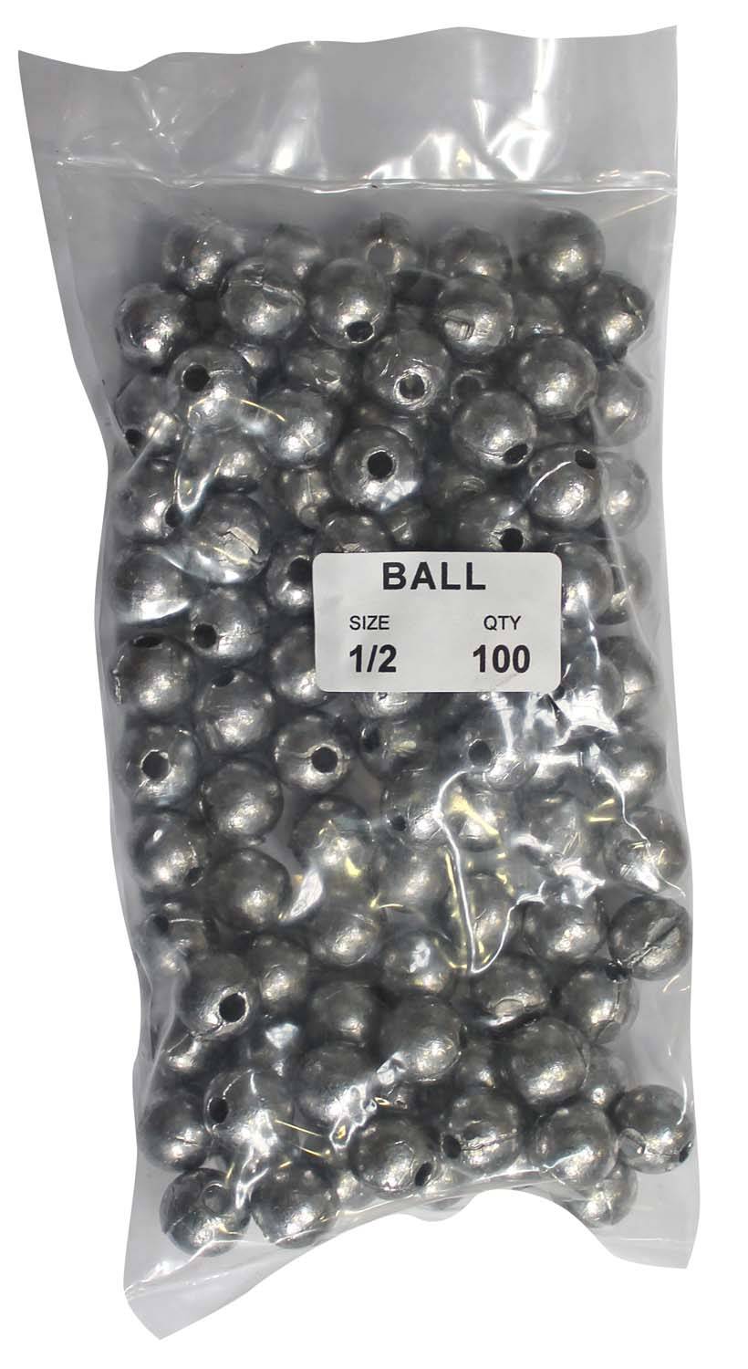 Ball Sinker Bulk Pack 1/2oz (100 per pack) - Action Outdoors Kiwi