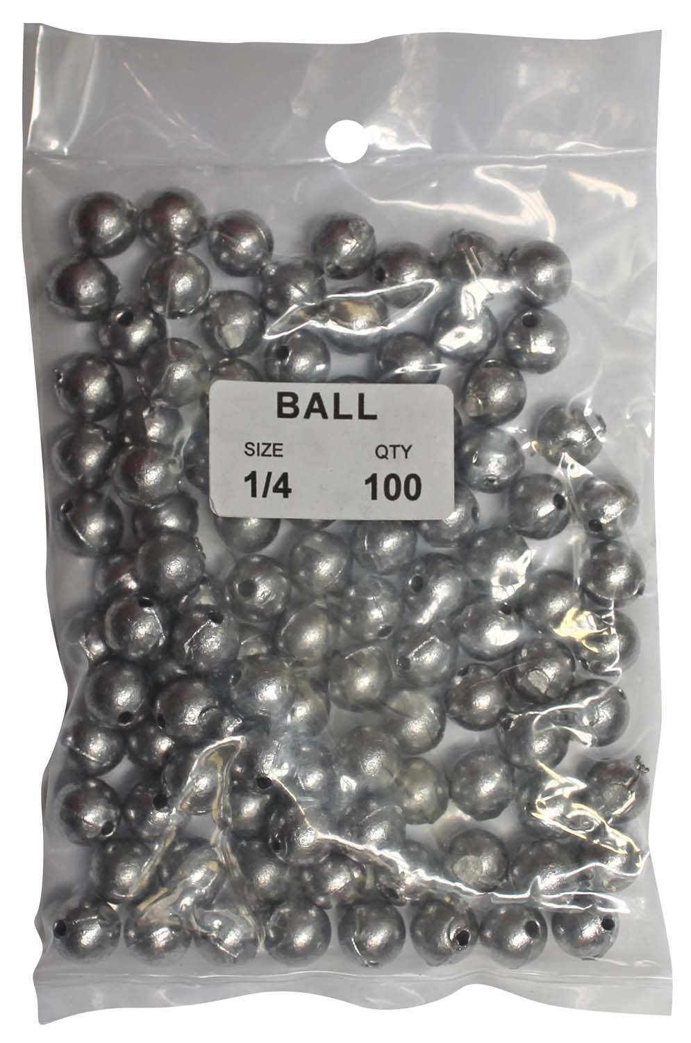 Ball Sinker Bulk Pack 1/4oz (100 per pack) - Action Outdoors Kiwi