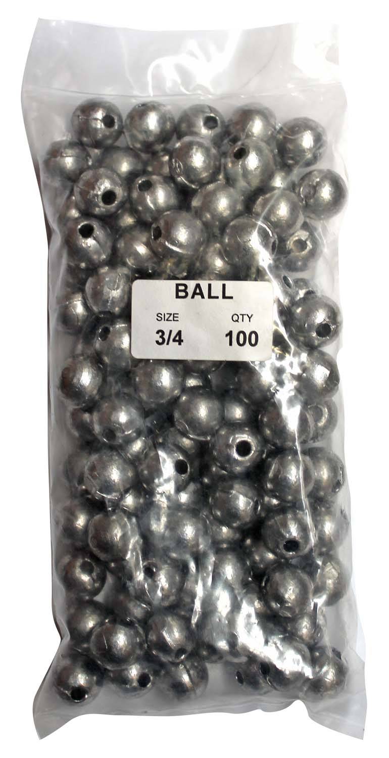 Ball Sinker Bulk Pack 3/4oz (100 per pack) - Action Outdoors Kiwi