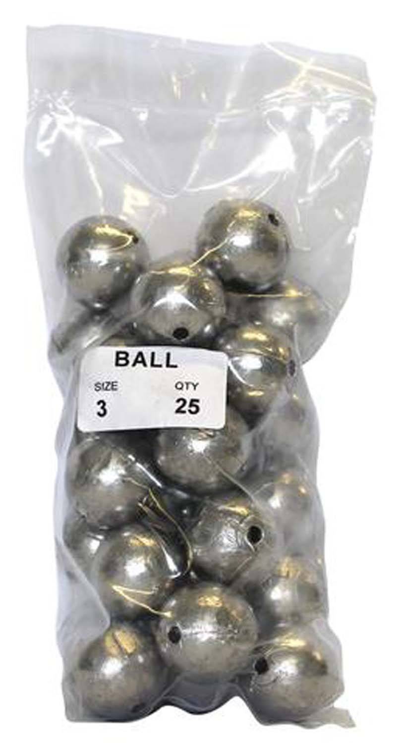 Ball Sinker Bulk Pack 3oz (25 per pack) - Action Outdoors Kiwi