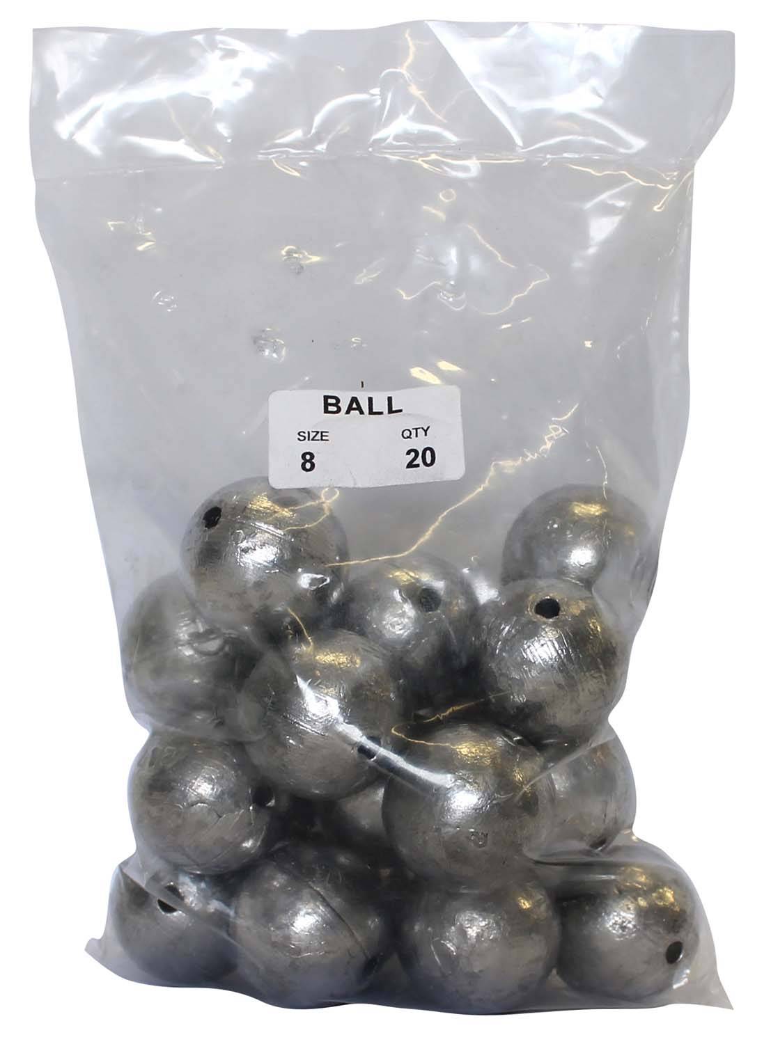 Ball Sinker Bulk Pack 8oz (20 per pack) - Action Outdoors Kiwi