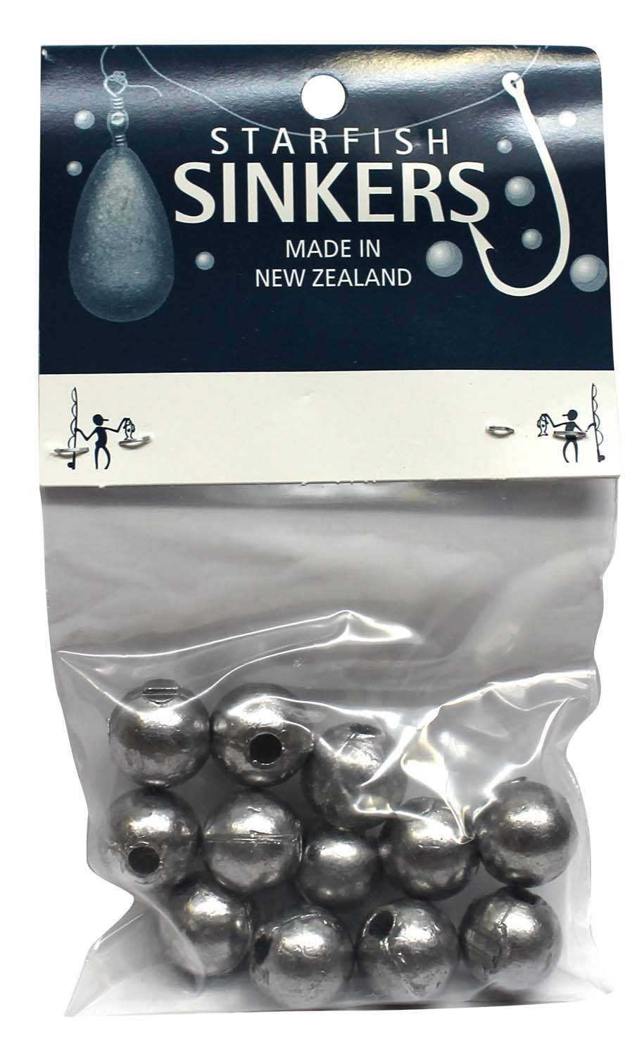 Starfish Ball Sinker Packet 1/2oz (12 per pack) - Action Outdoors Kiwi