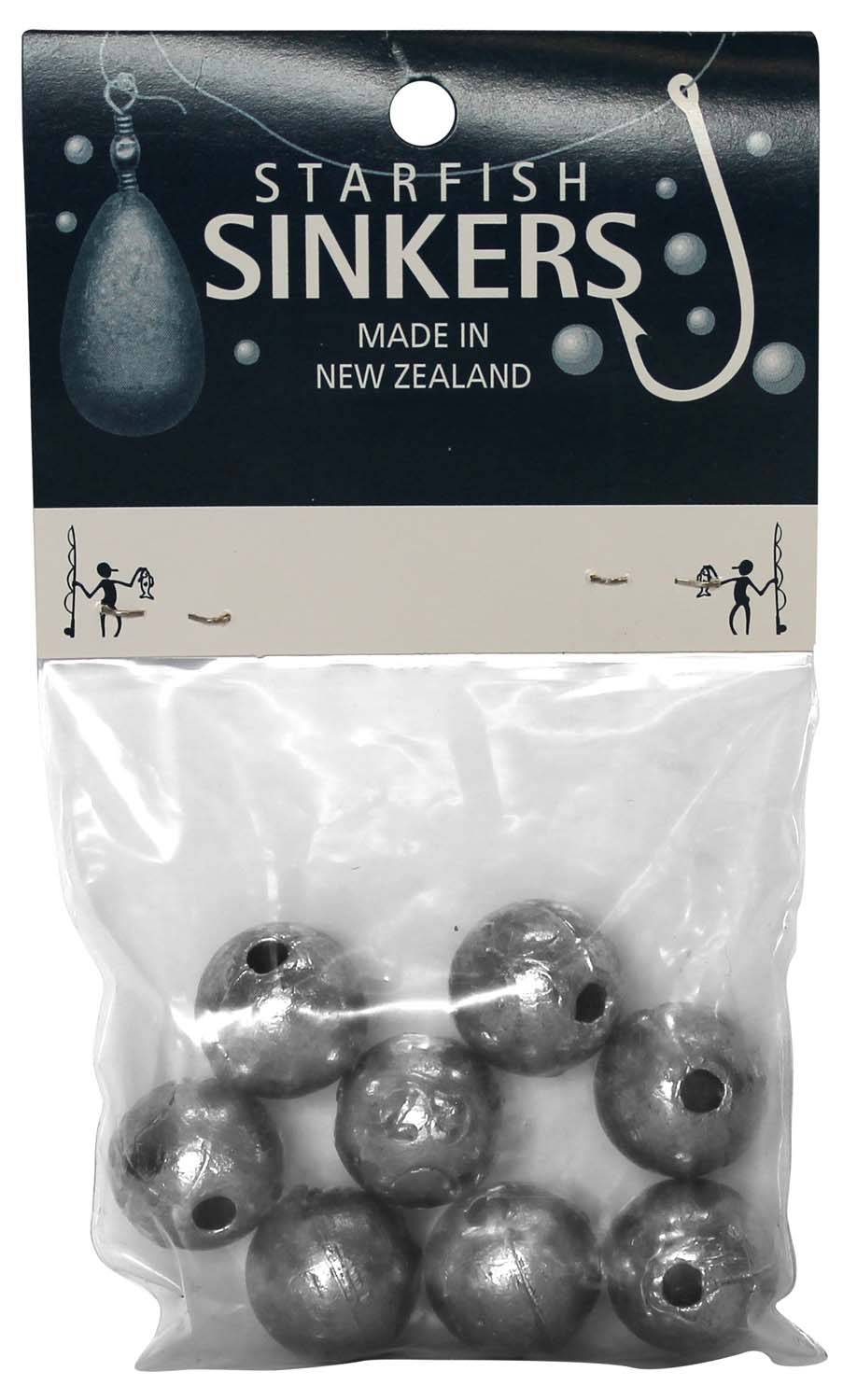 Starfish Ball Sinker Packet 1oz (8 per pack) - Action Outdoors Kiwi