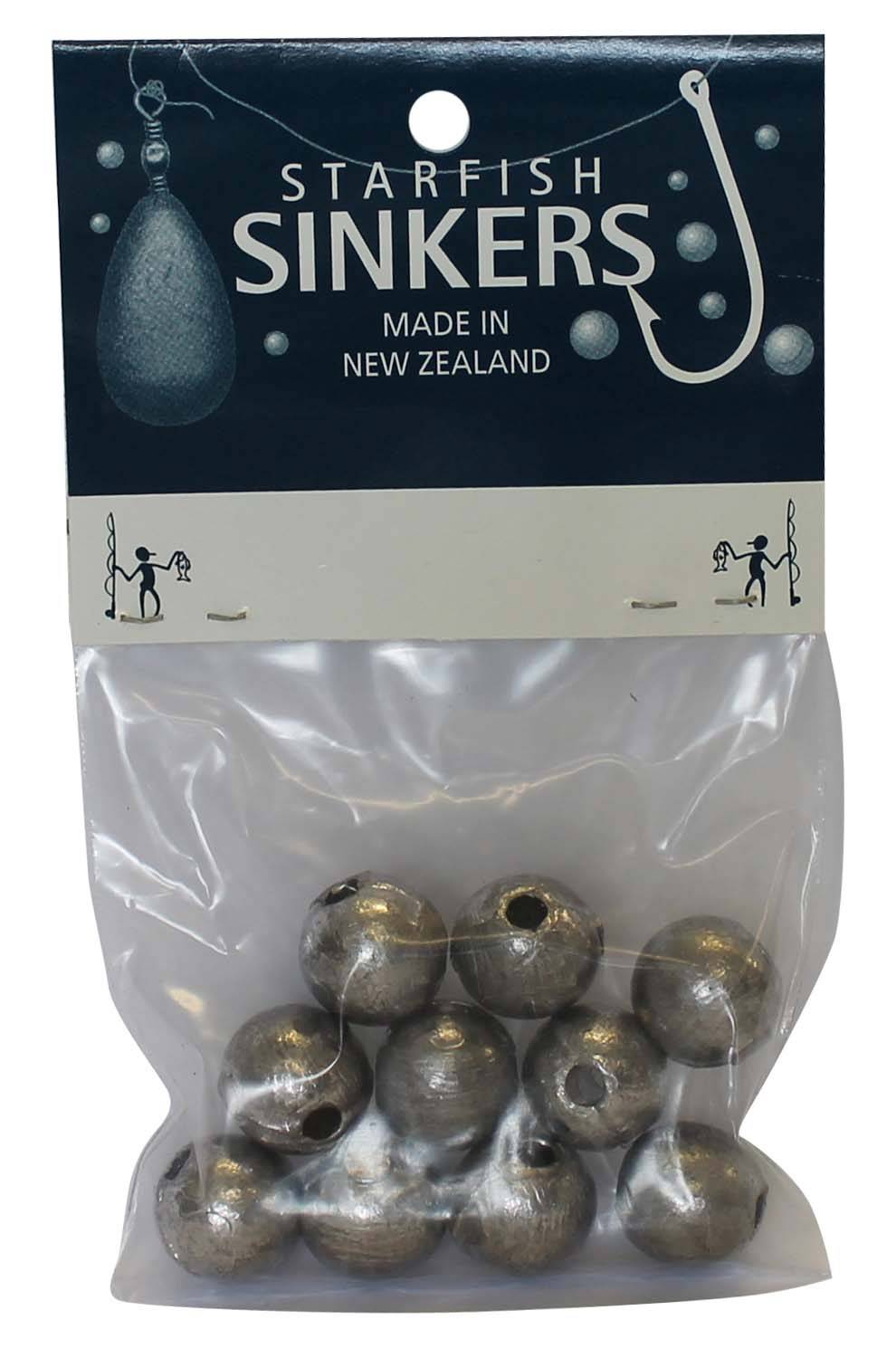 Starfish Ball Sinker Packet 3/4oz (10 per pack) - Action Outdoors Kiwi