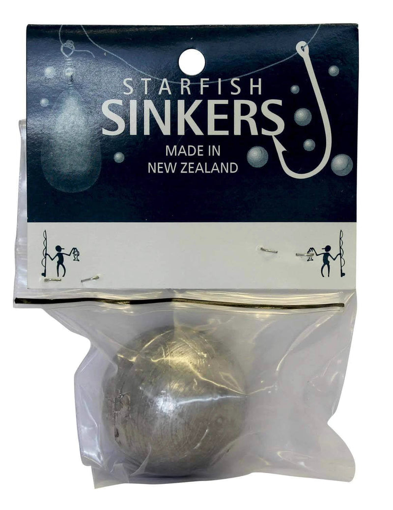 Starfish Ball Sinker Packet 8oz (1 per pack) packaged for fishing in fresh or saltwater.