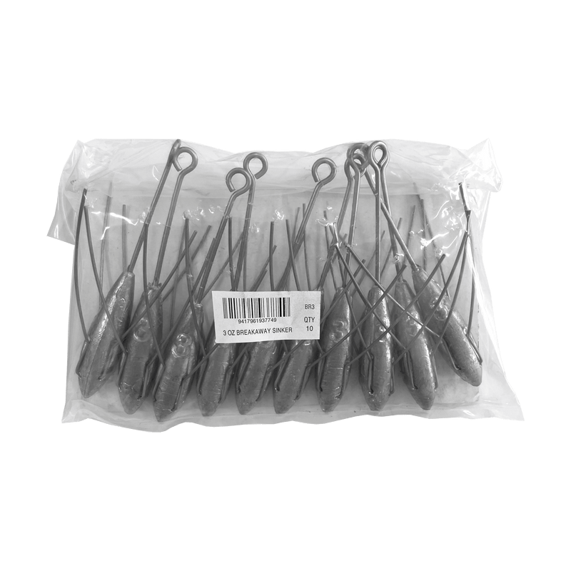 starfish Breakaway Sinkers Breakaway Sinker Bulk Pack 3oz (10 per pack)