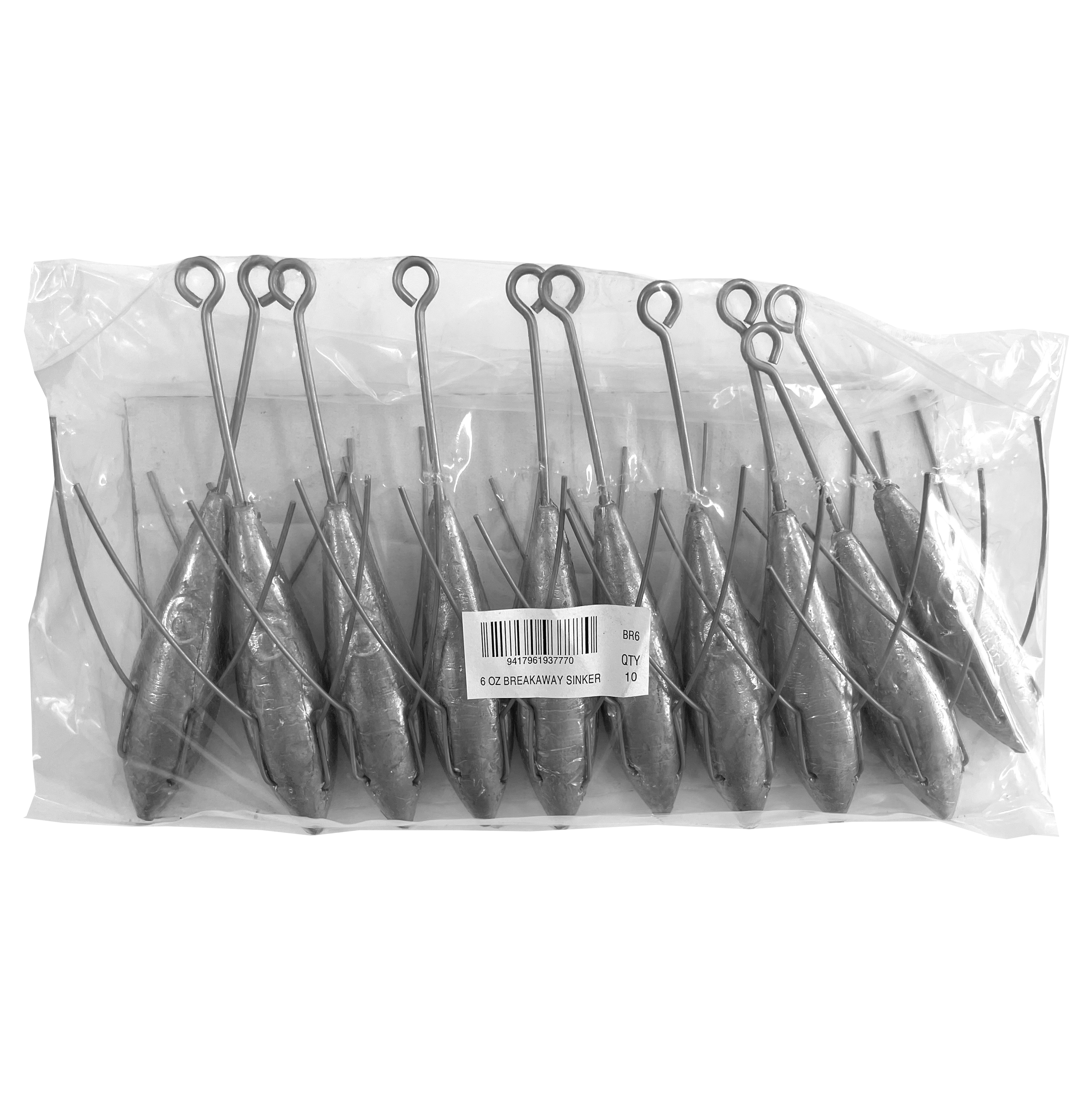 starfish Breakaway Sinkers Breakaway Sinker Bulk Pack 6oz (10 per pack)