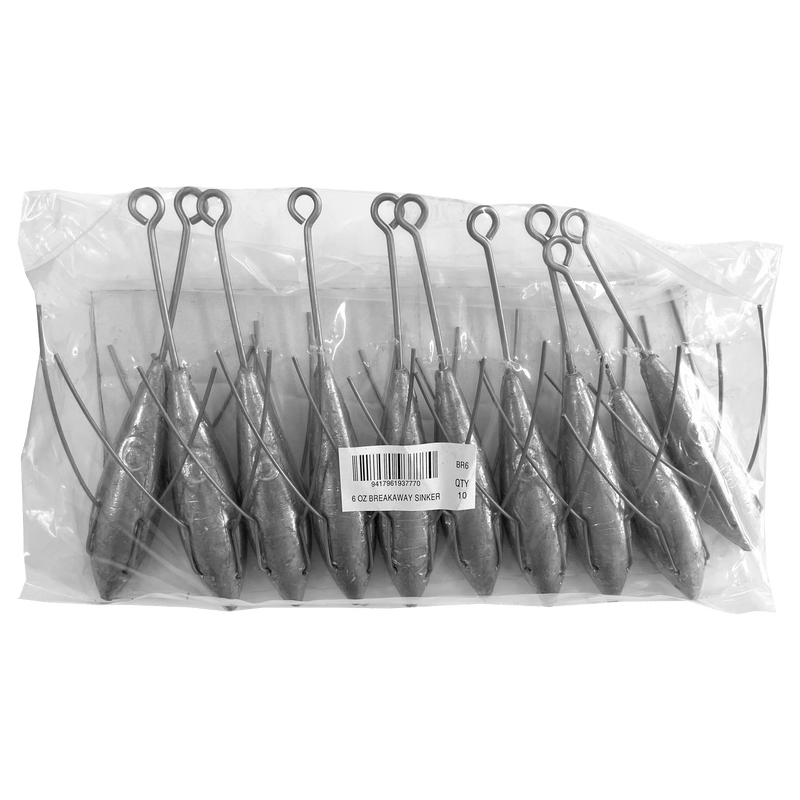 starfish Breakaway Sinkers Breakaway Sinker Bulk Pack 6oz (10 per pack)
