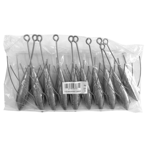 starfish Breakaway Sinkers Breakaway Sinker Bulk Pack 6oz (10 per pack)