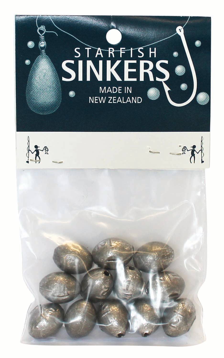 Starfish Egg Sinker Packet 1/2oz (12 per pack) - Action Outdoors Kiwi