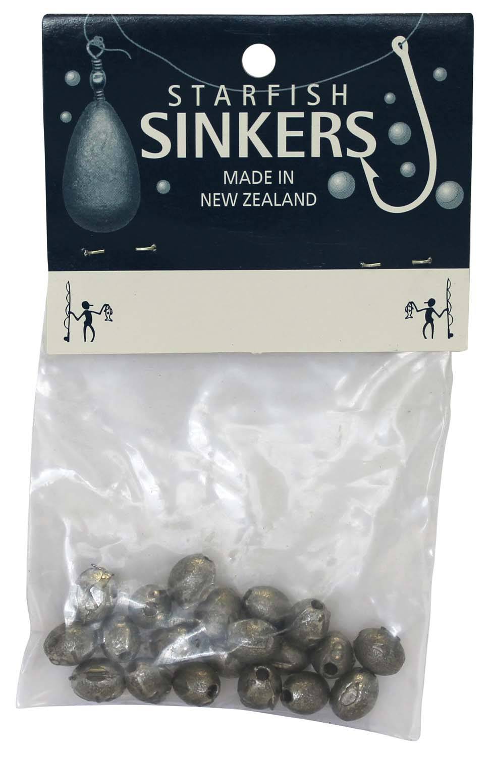 Starfish Egg Sinker Packet 1/8oz (20 per pack) - Action Outdoors Kiwi