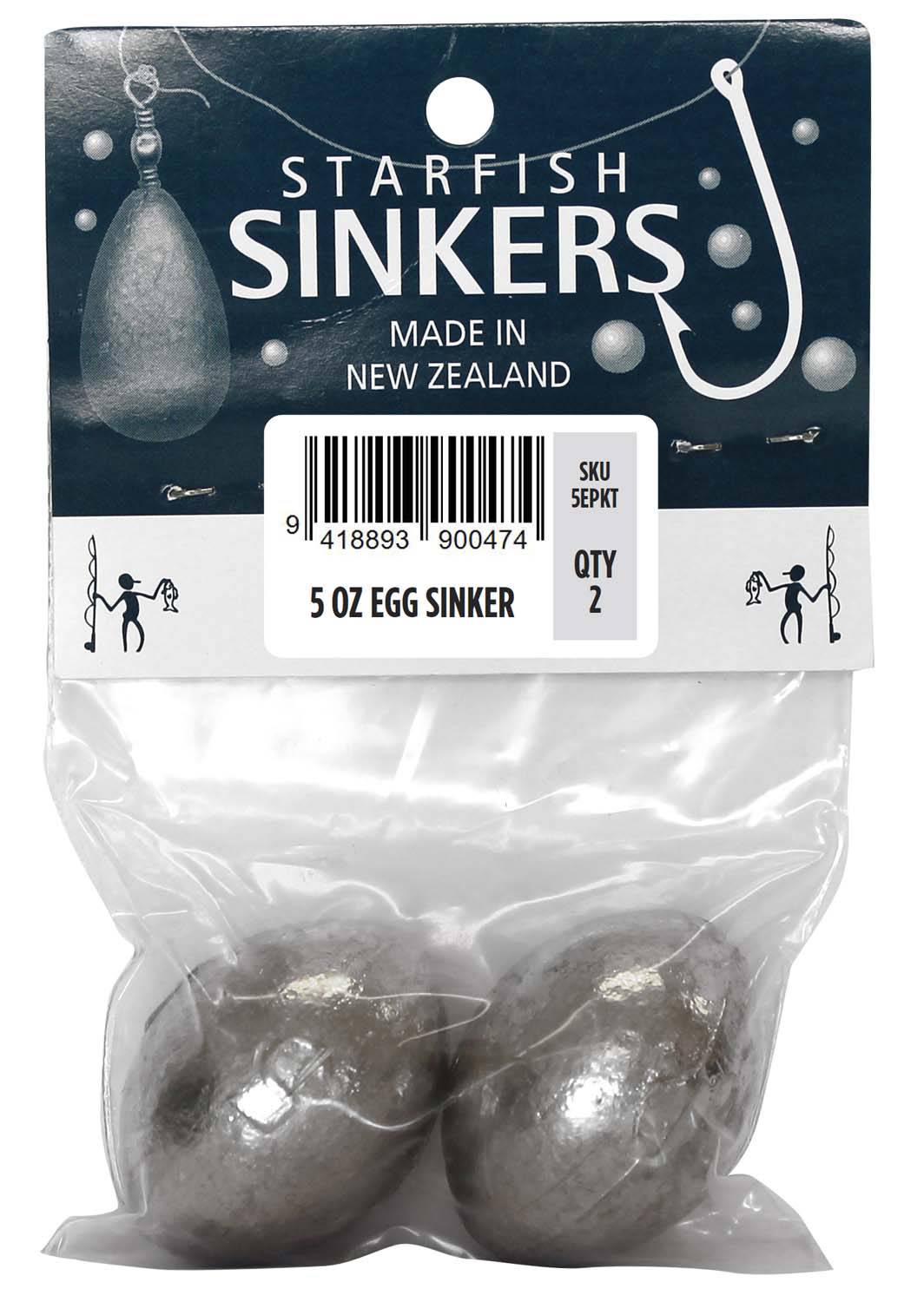 Starfish Egg Sinker Packet 5oz (2 per pack) - Action Outdoors Kiwi