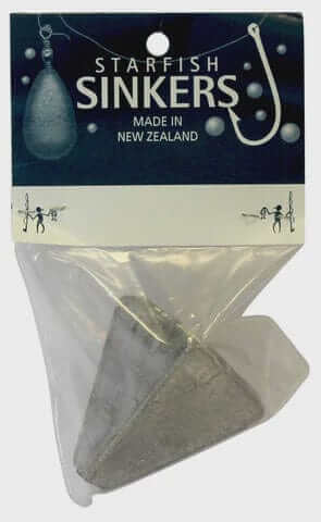 Starfish Pyramid Sinker Packet 10oz (1 per pack) heavy pyramid sinker for surfcasting in strong currents