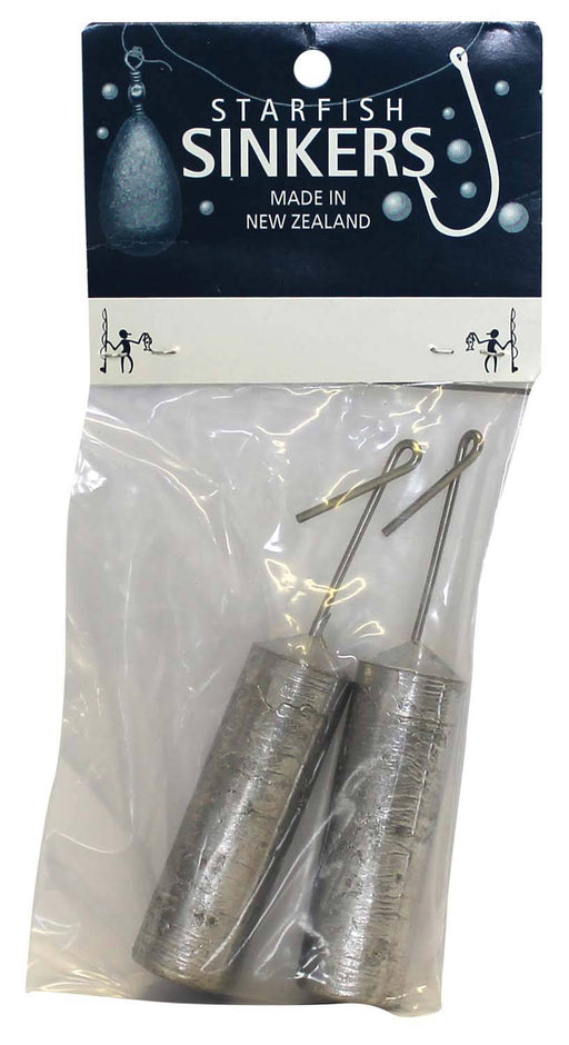 Starfish Long Line Sinker Packet 6oz (2 per pack) featuring New Zealand made beach long line sinkers.