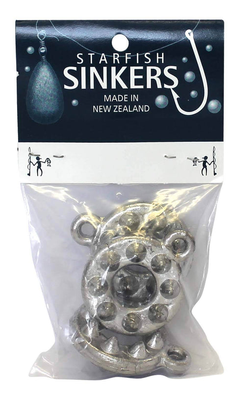 Starfish Sandgrip Sinker Packet 3oz (3 per pack) packaging featuring New Zealand design.