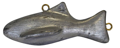 8lb Fish Torpedo made in New Zealand, featuring a metallic fish-shaped design for fishing.