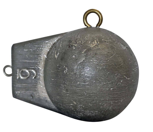 Downrigger 6lb weight for trolling, made in New Zealand, designed for fishing enthusiasts.