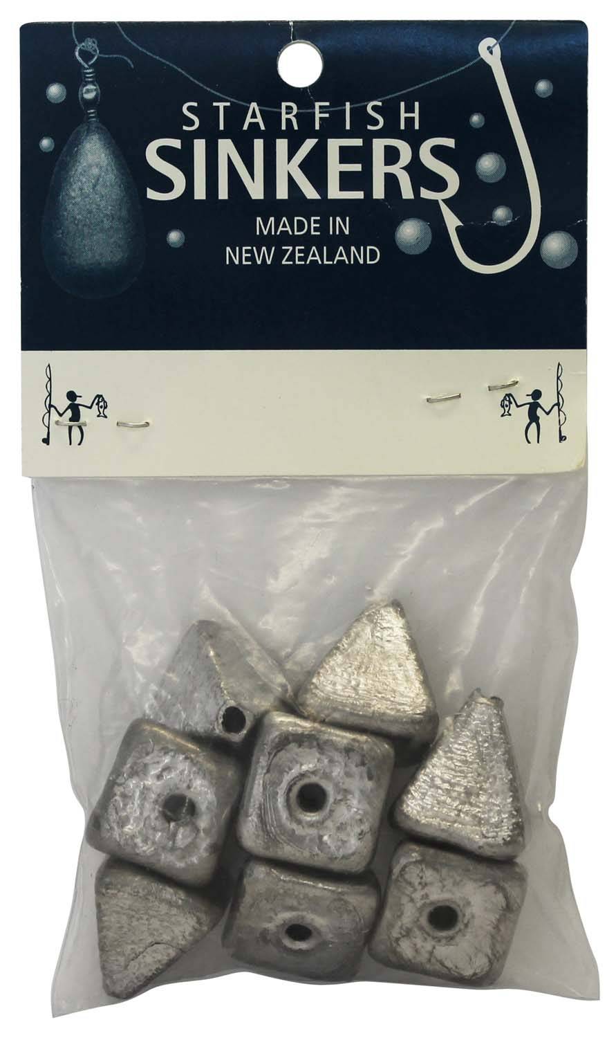 Starfish Pyramid Sinker Packet 1oz (8 per pack) - Action Outdoors Kiwi