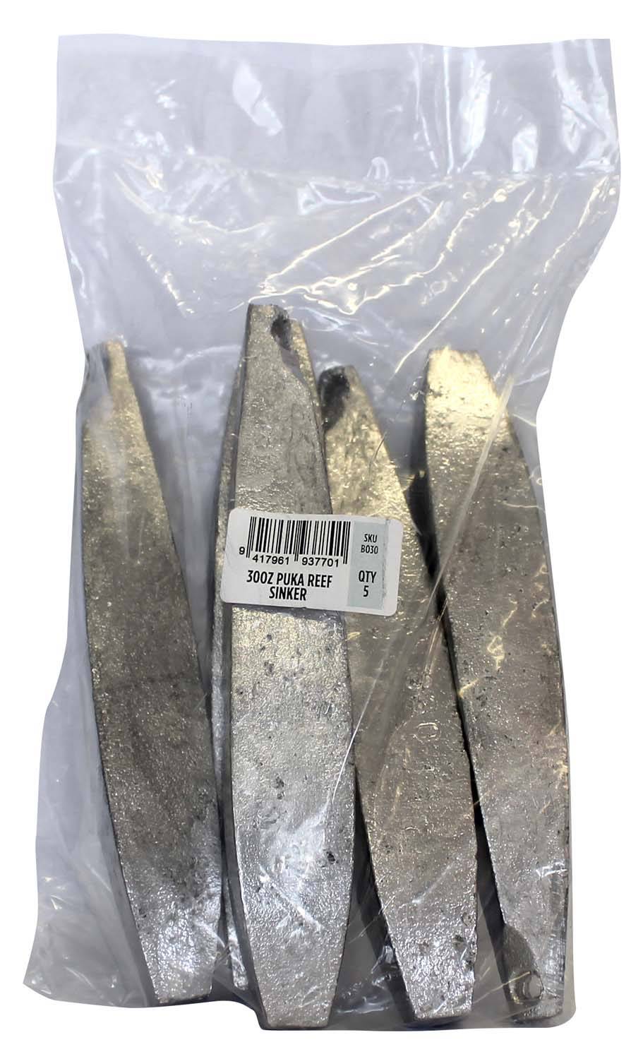 Puka Reef Sinker Bulk Pack 30oz (5 per pack) - Action Outdoors Kiwi