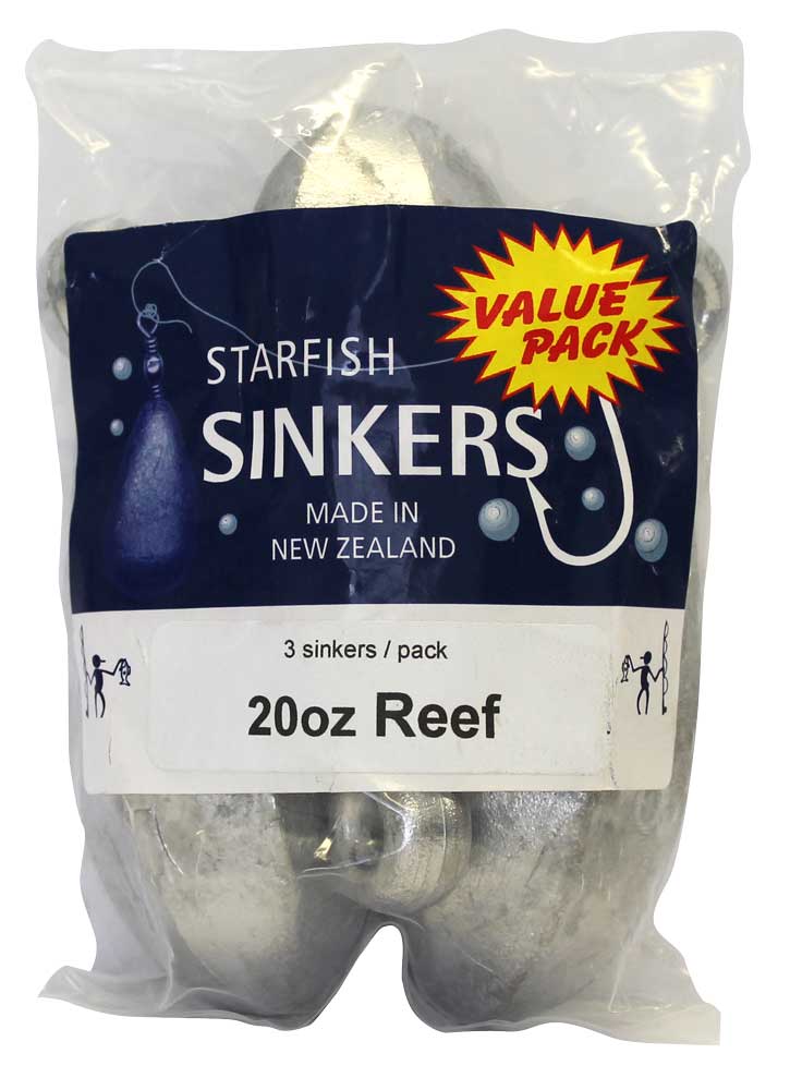 Starfish Reef Sinker Value Pack 20oz (3 per pack) - Action Outdoors Kiwi