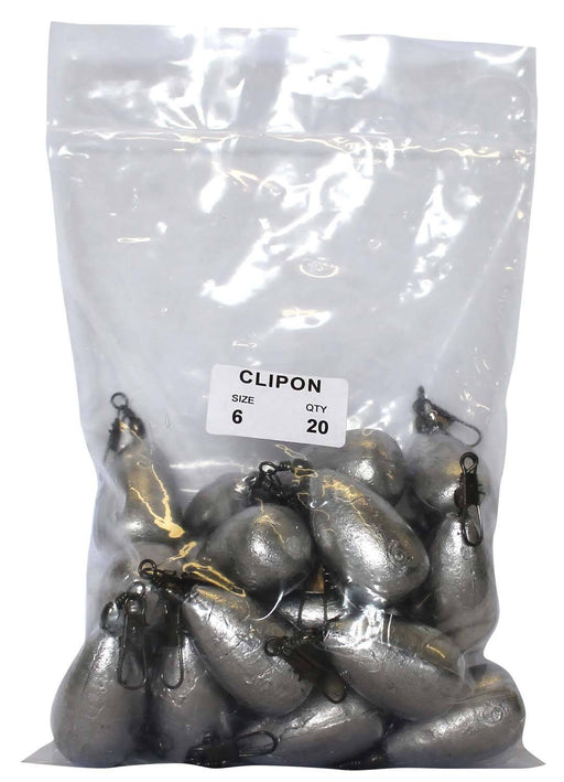 starfish Snap On Sinkers Clipon Sinker Bulk Pack 6oz (20 per pack)