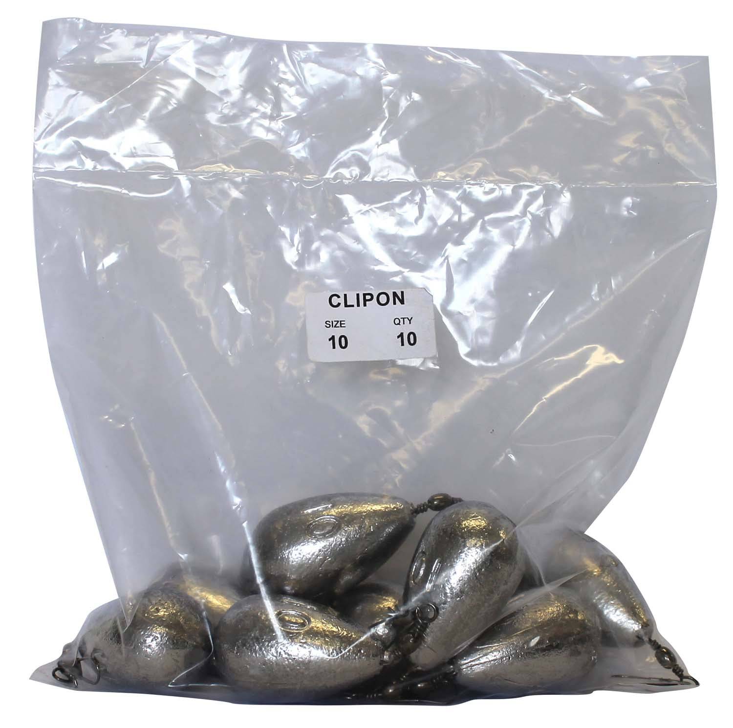 Clipon Sinker Bulk Pack 10oz (10 per pack) - Action Outdoors Kiwi