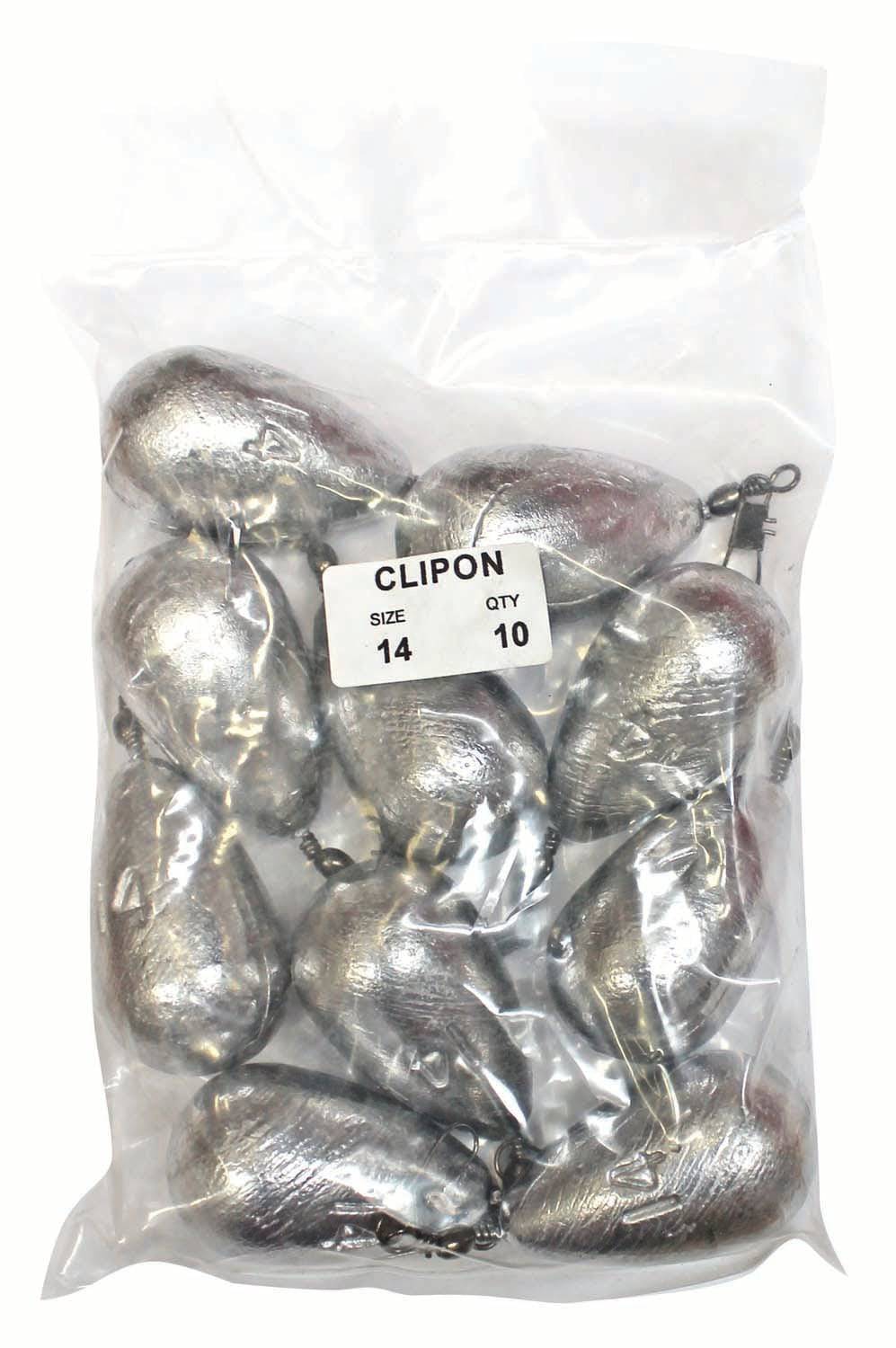 Clipon Sinker Bulk Pack 14oz (10 per pack) - Action Outdoors Kiwi