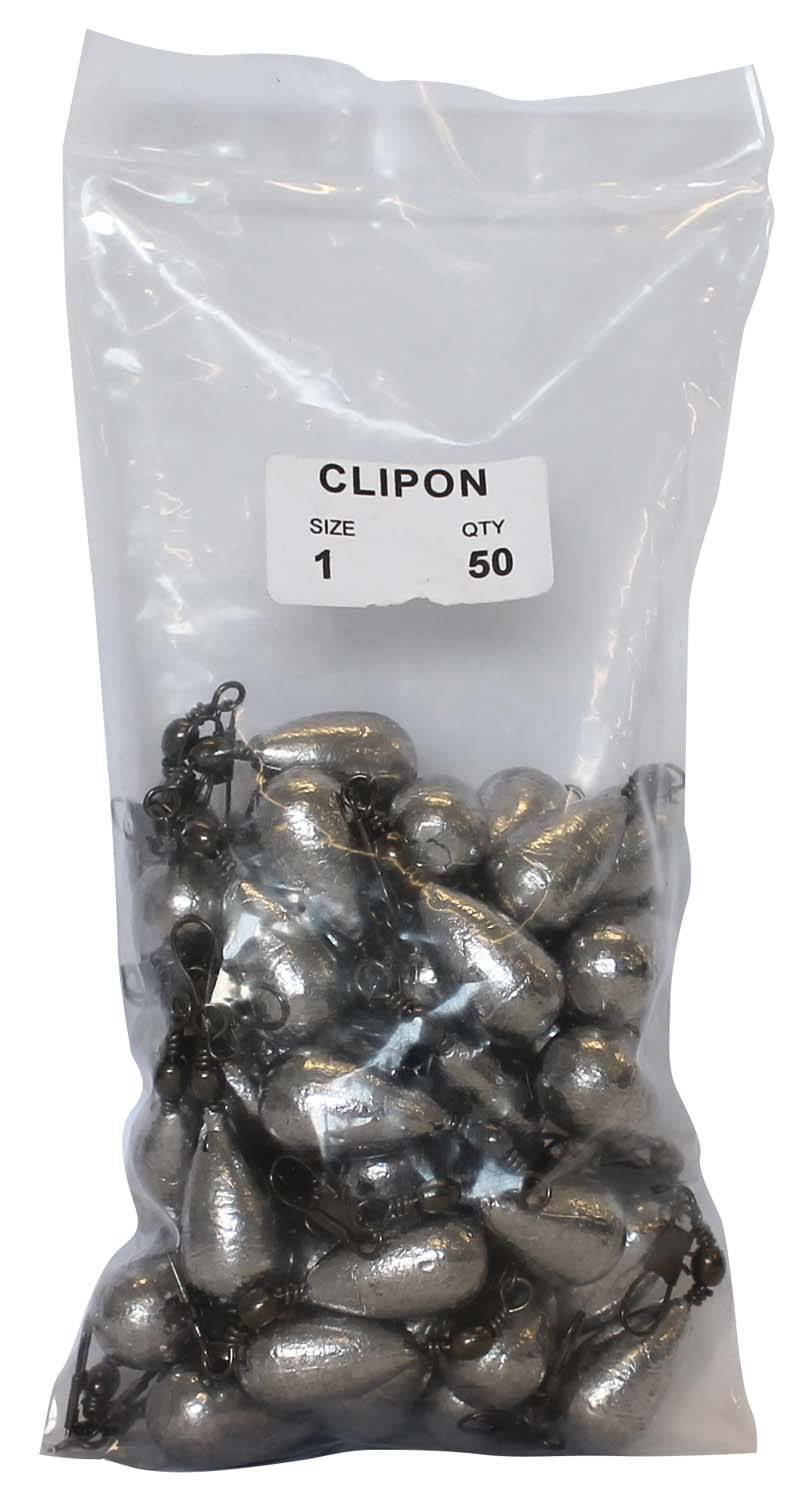 Clipon Sinker Bulk Pack 1oz (50 per pack) - Action Outdoors Kiwi