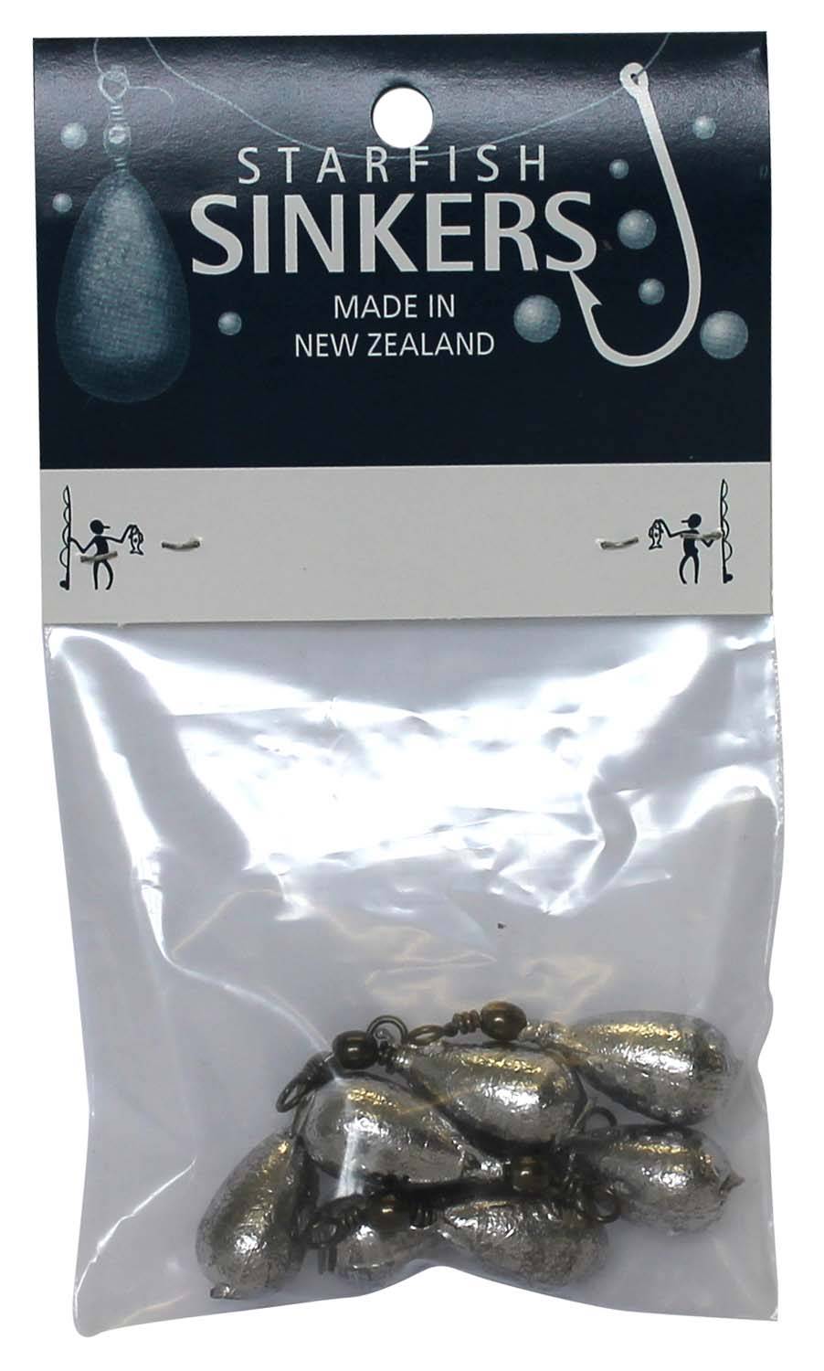 starfish Snap On Sinkers Starfish Clipon Sinker Packet 1/2oz (7 per pack)
