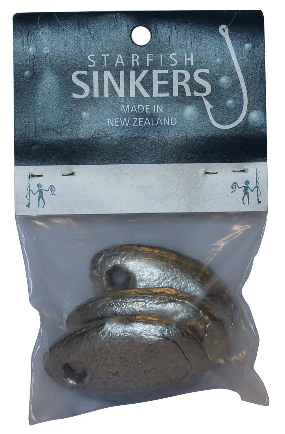 Starfish Spoon Sinker Sinker Packet 3oz (3 per pack) - Action Outdoors Kiwi