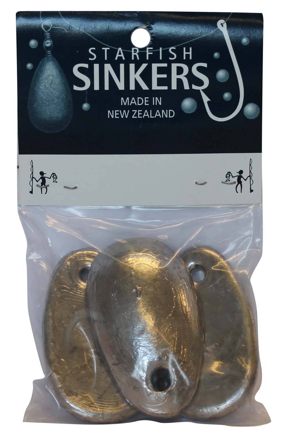 Starfish Spoon Sinker Sinker Packet 4oz (3 per pack) - Action Outdoors Kiwi