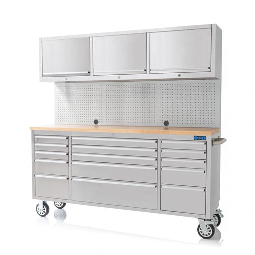 72 Inch 18 Drawers Stainless Steel Tool Chest workbench by Kiwi Grab