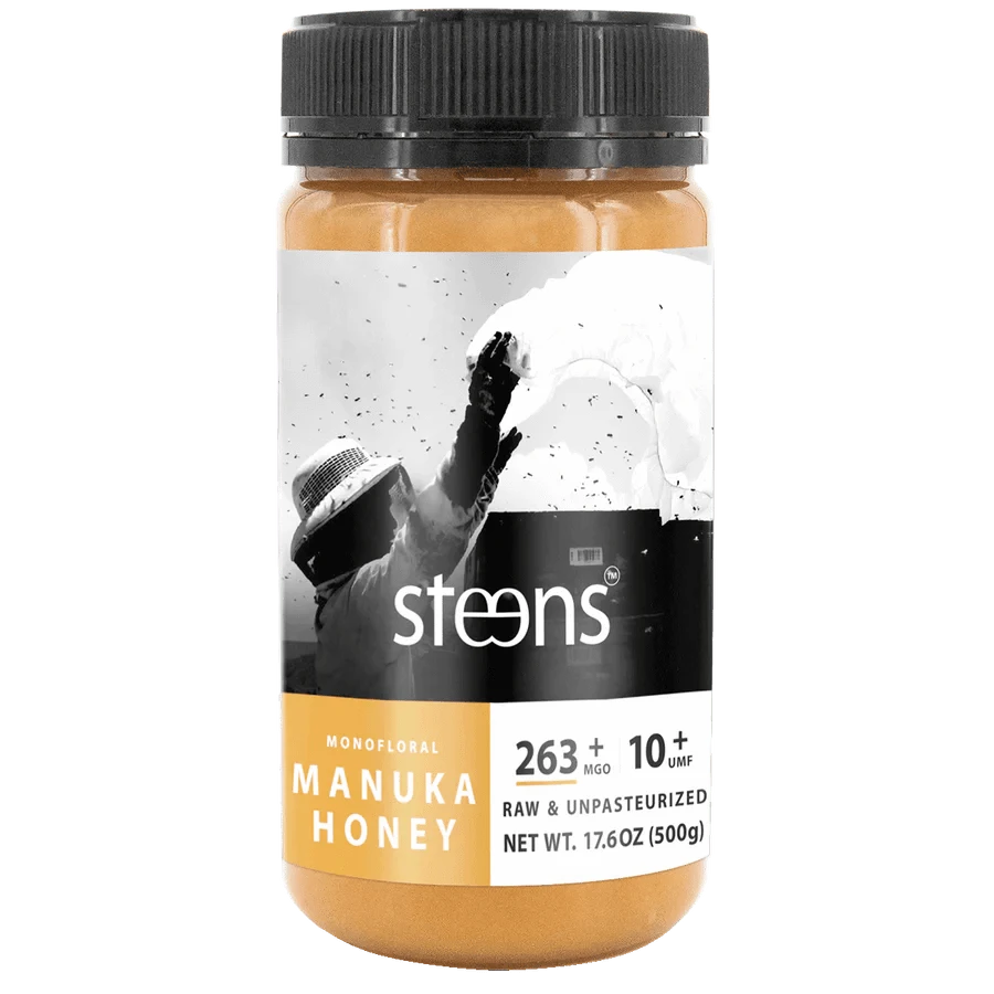 Steens Mānuka Honey UMF 10+ (MGO 263) Raw Monofloral Manuka Honey 500g