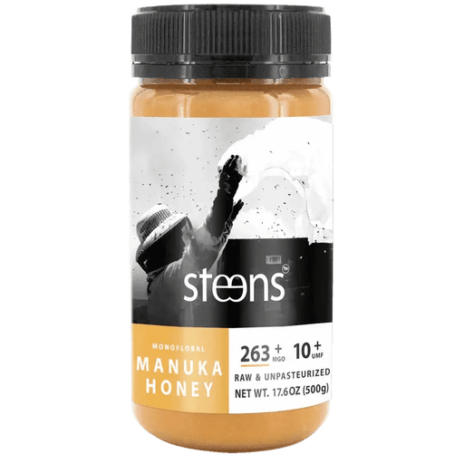 UMF 10+ Raw Multifloral Manuka Honey 500g jar showcasing its premium quality and natural health benefits.