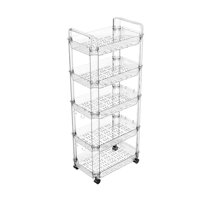g8buynz 5 Tier Acrylic Clear Rolling Storage Cart on Wheels Rolling Utility carts Organization Cart 5 Tier Acrylic Clear Rolling Storage Cart on Wheels Rolling Utility carts Organization Cart