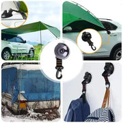 Heavy-Duty Car Suction Cup Anchor with Hook & Carabiner by Habicare