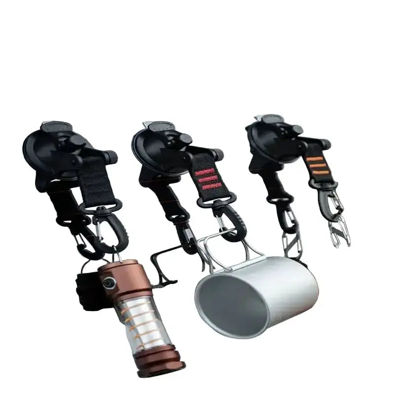 Heavy-Duty Car Suction Cup Anchor with Hook & Carabiner by Habicare