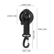 Heavy-Duty Car Suction Cup Anchor with Hook & Carabiner by Habicare