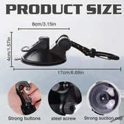 Heavy-Duty Car Suction Cup Anchor with Hook & Carabiner by Habicare