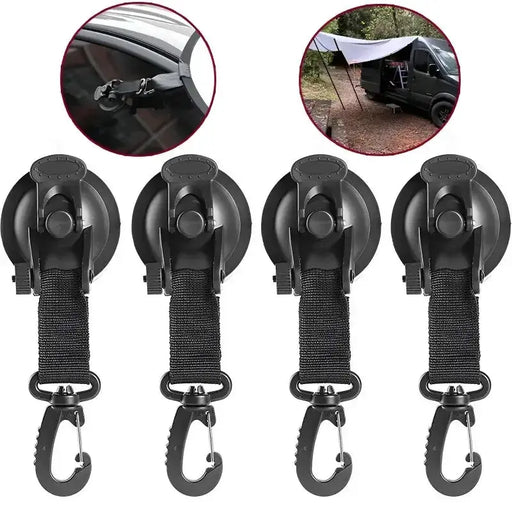 Habicare Heavy-Duty Car Suction Cup Anchor with Hook & Carabiner Heavy-Duty Car Suction Cup Anchor with Hook & Carabiner
