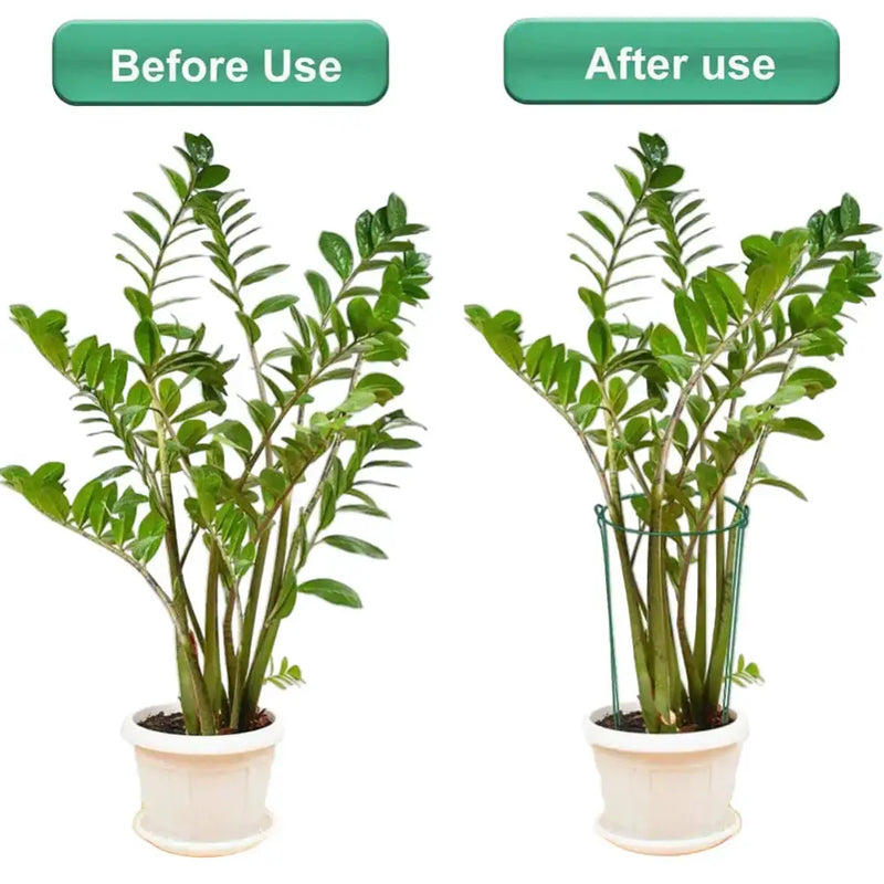 Sturdy Metal Outdoor Plant Support Stakes (2pcs) by Habicare