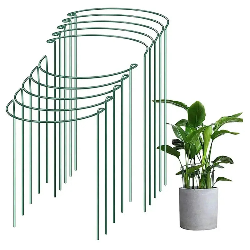 Sturdy Metal Outdoor Plant Support Stakes (2pcs) by Habicare