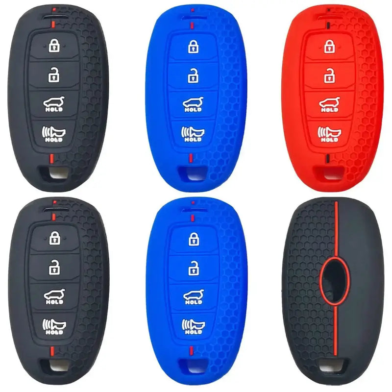 Habicare Honeycomb Silicone 4-Button Key Cover for Hyundai Elantra, Sonata & Custo Remote Keys Honeycomb Silicone 4-Button Key Cover for Hyundai Elantra, Sonata & Custo Remote Keys