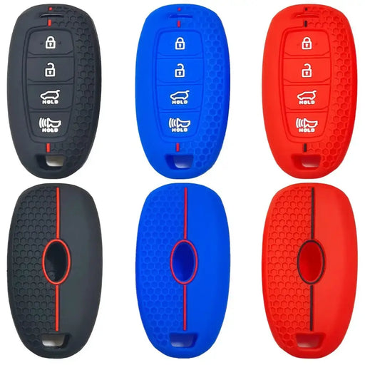 Habicare Honeycomb Silicone 4-Button Key Cover for Hyundai Elantra, Sonata & Custo Remote Keys Honeycomb Silicone 4-Button Key Cover for Hyundai Elantra, Sonata & Custo Remote Keys