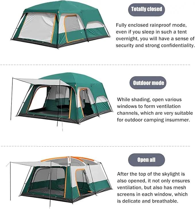 Clearance!!! Family Outdoor Camping Tent – Double Layer, Family Cabin Tent LCF71406 by ECOTREK