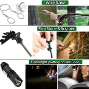 9eight5 Tools & Kits (multipurpose) Survival Kit - (15 Piece) With Waterproof Case Survival Kit - (15 Piece) With Waterproof Case
