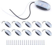 10 x Side Marker Lights White Trailer Truck by salelink.co.nz